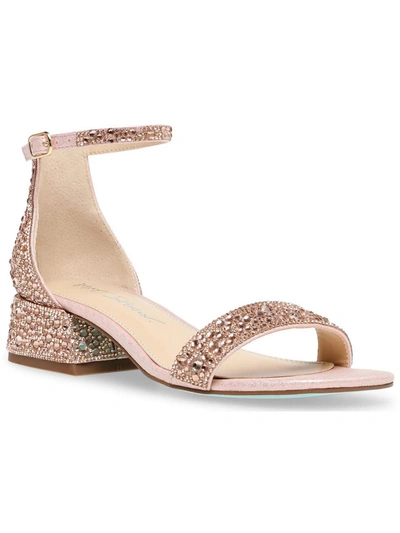 BETSEY JOHNSON NOREN WOMENS GLASS DRESSY BLOCK HEEL
