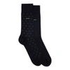 Hugo Boss Two-pack Of Regular-length Socks In Mercerized Fabric In Blue