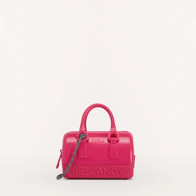Furla Candy Tote Bag In Berry