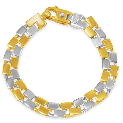 Pompeii3 Men's Link 14k Gold (43gram) Or Platinum (70gram) 10mm Bracelet 9.25" In Silver