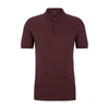 Hugo Boss Slim-fit Polo Shirt In Cotton And Silk In Dark Red
