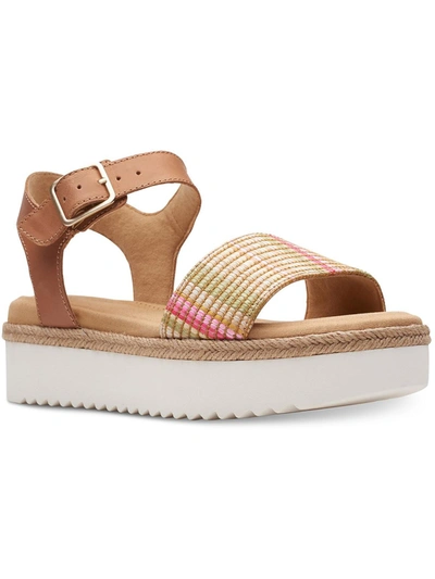 Clarks Lana Shore Womens Ankle Strap Comfort Insole Platform Sandals In Multi