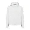 Hugo Boss Water-repellent Jacket With Multicoloured Logo Print In White