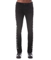 Hvman Straight Lace Punk Stretch Super Skinny Jeans In Black
