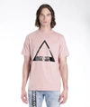 Hvman Triangle Cotton Logo Graphic Tee In Pink