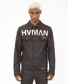 Hvman Mk1 Overspray Logo Denim Jacket In White