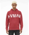 Hvman Logo Waffle Knit Pullover Hoodie In Pink