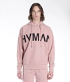 Hvman Waffle Knt Logo Hoodie In Pink