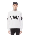 Hvman Regular Fit Logo Crewneck Sweatshirt In White