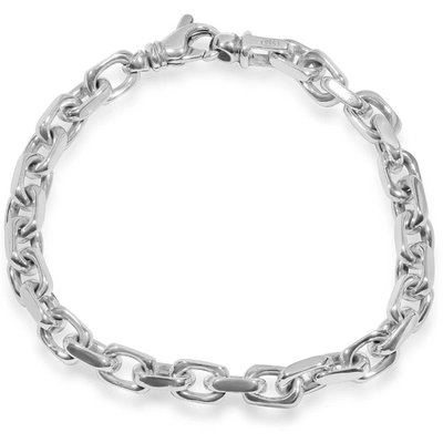 Pompeii3 Men's 14k Gold (36gram) Or Platinum (72gram) 6.5mm Link Bracelet 8.5" In Silver