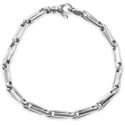 Pompeii3 Men's 14k Gold (34gram) Or Platinum (63gram) 5.5mm Link Bracelet 8.5" In Silver