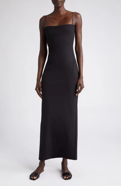 The Row Sauble Square-neck Maxi Dress In Black