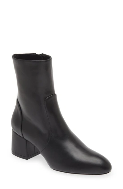 Stuart Weitzman Sleek 60mm Leather Sock Boots In Black