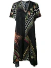 ETRO printed v-neck dress,15191503212128396