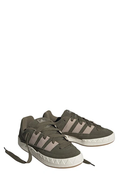 Adidas Originals Adimatic Sneaker In Olive/ Beige/ Off White