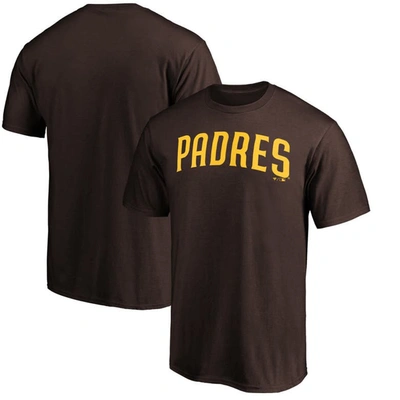 Fanatics Men's Brown San Diego Padres Official Wordmark T-shirt