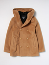 Balmain Coat  Kids Color Brown In Brown