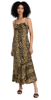 LOST + WANDER HELENA LOVE MAXI DRESS BLACK TAN