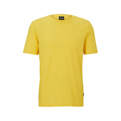 Hugo Boss Boss Cotton-blend T-shirt In Yellow