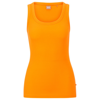 Hugo Boss Scoop-neck Top With Logo Embroidery In Orange