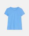 Lafayette 148 Plus-size Cotton Jersey Modern Tee In Sonic Blue