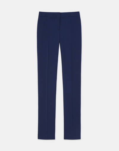 Lafayette 148 Finesse Crepe Barrow Pant In Midnight Blue