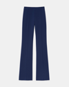 Lafayette 148 Finesse Crepe Gates Side-zip Flared Pant In Midnight Blue