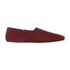 Loro Piana Gravina Suede Loafers In Prune_sauvage