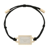 Dolce & Gabbana Logo-plaque Cord Bracelet In Nero_oro