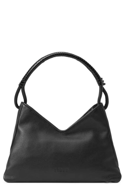 Staud Valerie Leather Shoulder Bag In Black