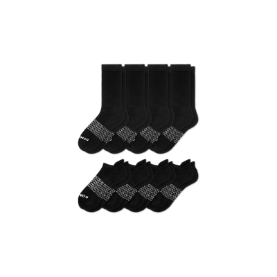 Bombas Calf & Ankle Sock 8-pack In Black