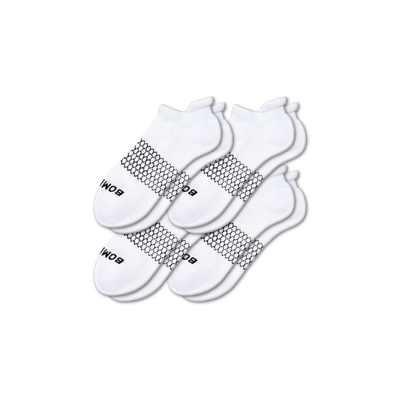 Bombas Solids Ankle Socks 4-pack In White