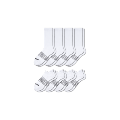 Bombas Calf & Ankle Sock 8-pack In White