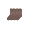 Bombas Marl Calf Sock 4-pack In Marled Chocolate