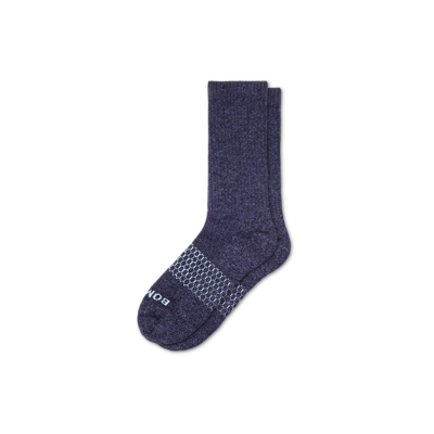 Bombas Marl Calf Socks In Marled Navy