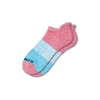 Bombas Tri-block Ankle Socks In Marled Pink And Aqua
