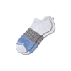 Bombas Tri-block Ankle Socks In Light Grey Heather And Royal