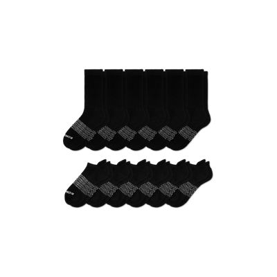 Bombas Calf & Ankle Sock 12-pack In Black