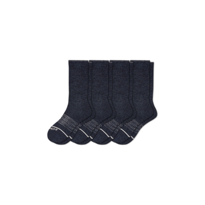 Bombas Merino Wool Blend Calf Sock 4-pack In Navy