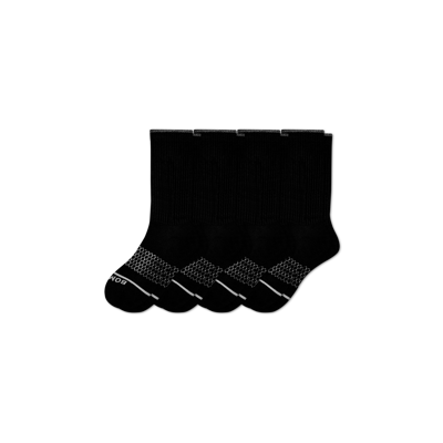 Bombas Merino Wool Blend Calf Sock 4-pack In Black