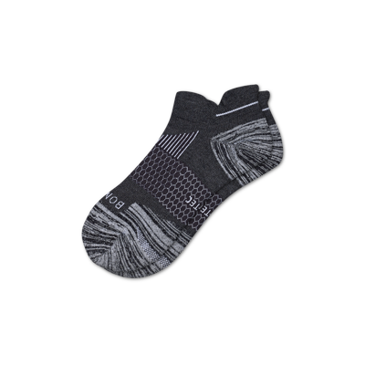 Bombas Running Ankle Socks In Charcoal