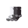 Bombas Running Calf Sock 3-pack In White Charcoal Black Bee