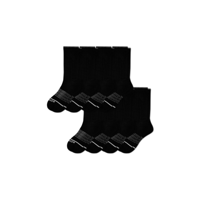 Bombas Merino Wool Blend Calf Sock 8-pack In Black