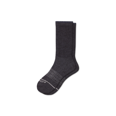 Bombas Merino Wool Blend Calf Socks In Charcoal