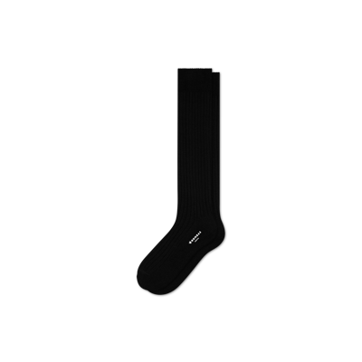 Bombas Ribbed Dress Knee High Socks In Black