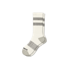 Bombas Vintage Stripe Calf Sock In White Grey