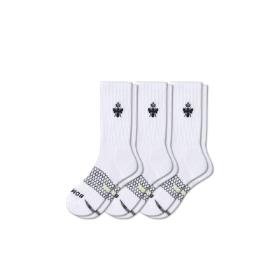 Bombas All-purpose Performance Calf Sock 3-pack In White