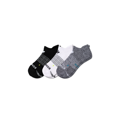 Bombas All-purpose Performance Ankle Sock 3-pack In Black White Charcoal