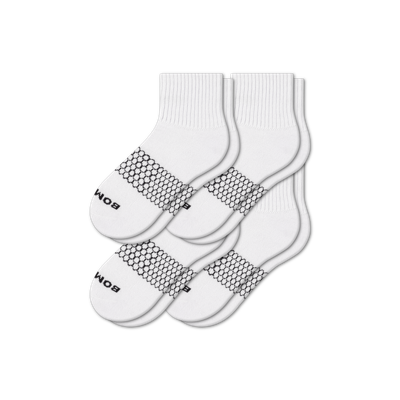 Bombas Quarter Sock 4-pack In White