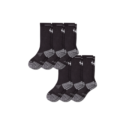 Bombas Running Calf Sock 6-pack In Black Bee